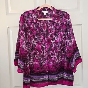 Fashion Bug Paisley Blouse, 1X
